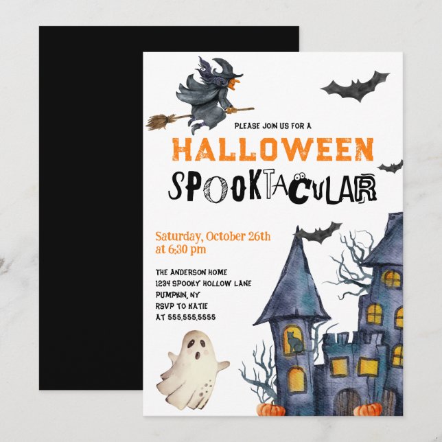 Halloween Spooktacular Party Invitation (Front/Back)