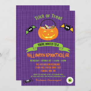 Halloween Spooktacular Pumpkin Party Invitation