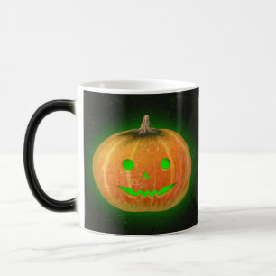 Halloween Spooktacular Pumpkin Smile Green Light Magic Mug
