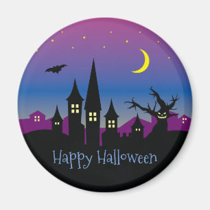 Halloween Spooktacular Scary Creepy Haunted House Magnet