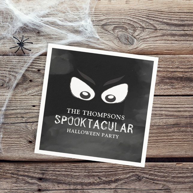 Halloween Spooktacular Spooky Scary Ghost Eyes Napkin (Creator Uploaded)