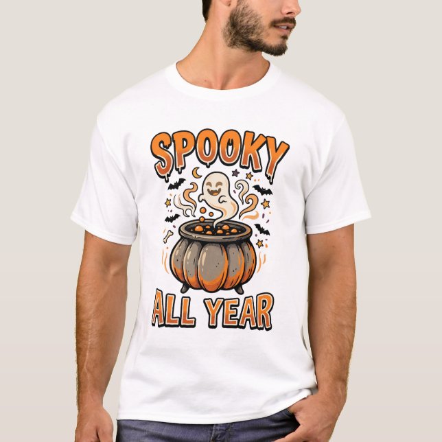 Halloween Spooky All Year T-Shirt (Front)