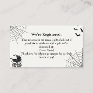Halloween Spooky Baby Shower Registry Enclosure Card