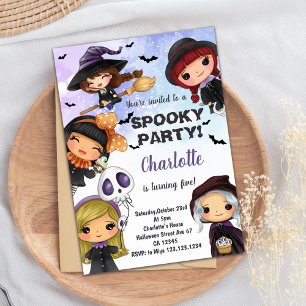 Halloween Spooky Birthday Invitations