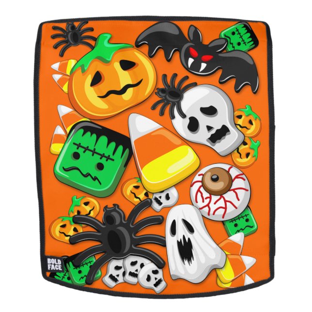 Halloween Spooky Candies Party    Backpack (Removable Face)