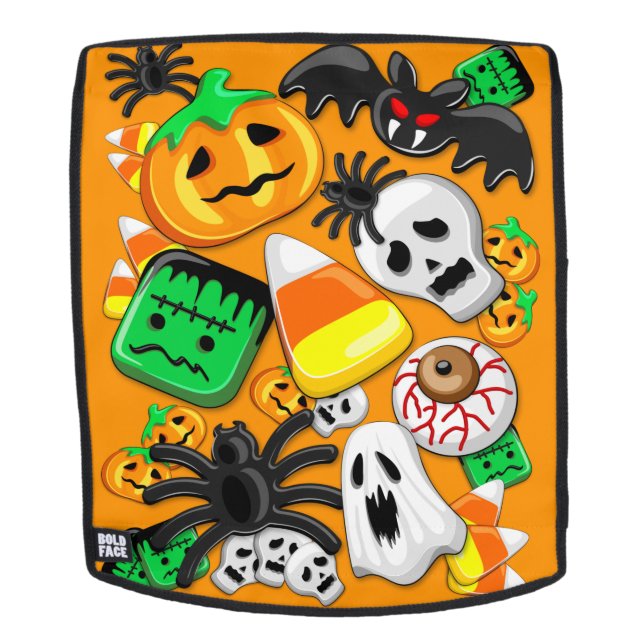 Halloween Spooky Candies Party    Backpack (Removable Face)