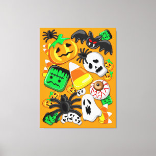 Halloween Spooky Candies Party Canvas Print