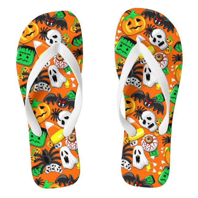 Halloween Spooky Candies Party     Flip Flops (Footbed)