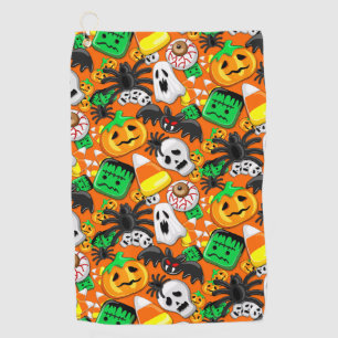 Halloween Spooky Candies Party    Golf Towel