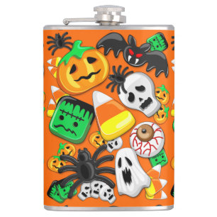 Halloween Spooky Candies Party     Hip Flask