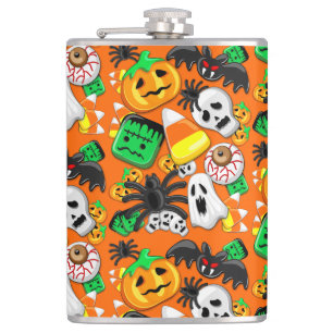 Halloween Spooky Candies Party     Hip Flask