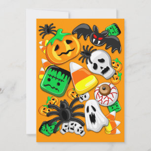 Halloween Spooky Candies Party  Invitation