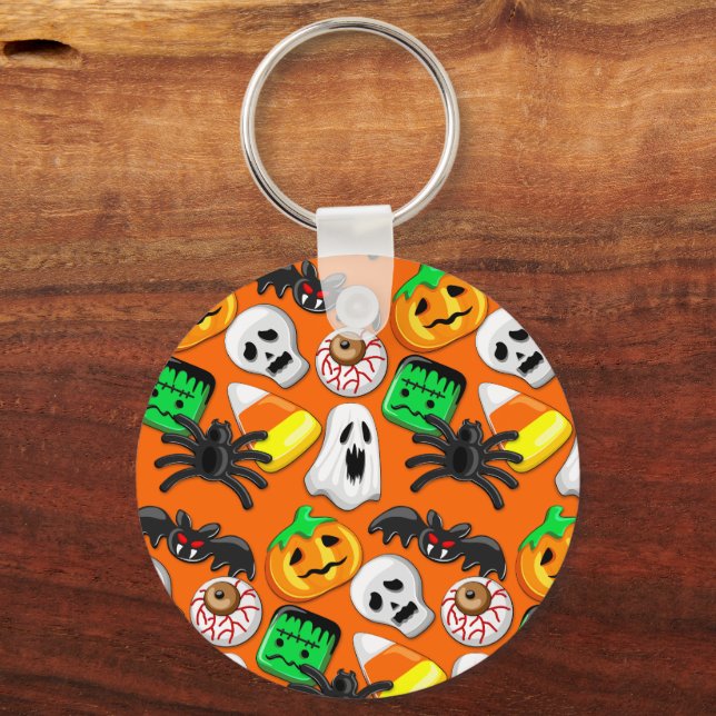 Halloween Spooky Candies Party     Key Ring (Front)