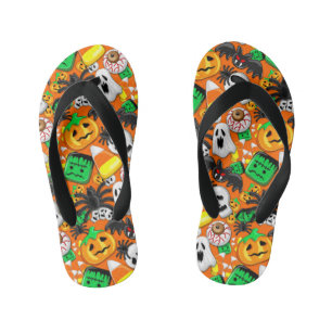 Halloween Spooky Candies Party    Kid's Flip Flops