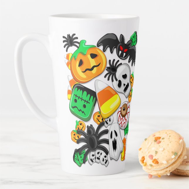 Halloween Spooky Candies Party     Latte Mug (In Situ)