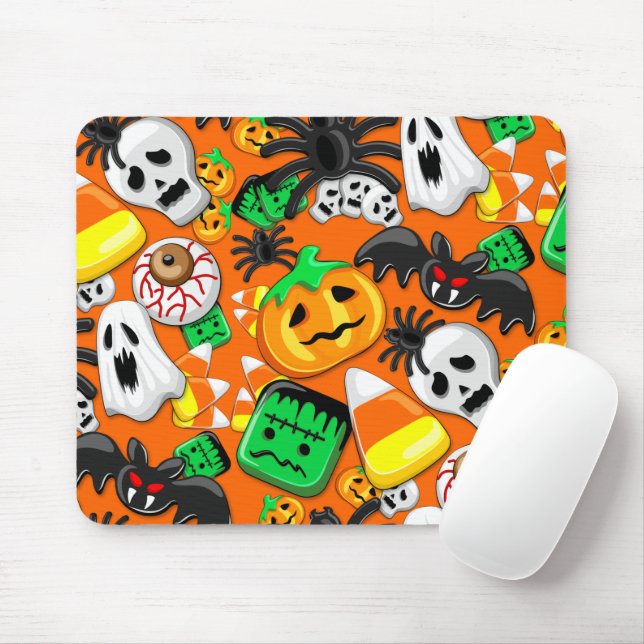 Halloween Spooky Candies Party    Mouse Mat (With Mouse)
