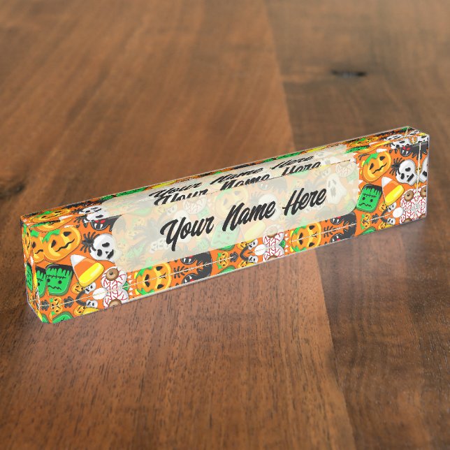 Halloween Spooky Candies Party    Nameplate (Side)