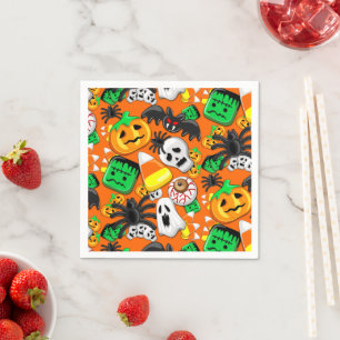 Halloween Spooky Candies Party    Napkin