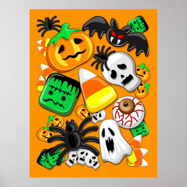 Halloween Spooky Candies Party   Poster (Front)
