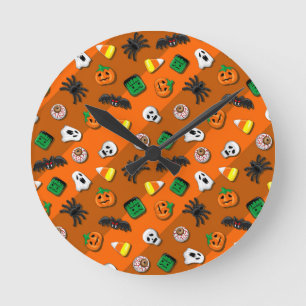 Halloween Spooky Candies Party   Round Clock