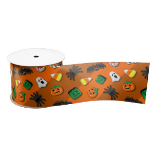 Halloween Spooky Candies Party Satin Ribbon