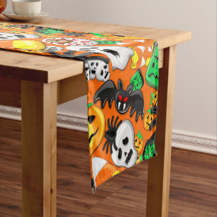 Halloween Spooky Candies Party    Short Table Runner