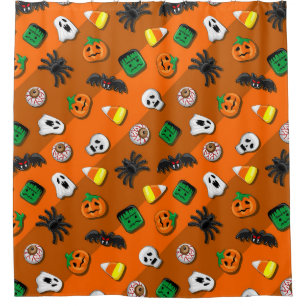 Halloween Spooky Candies Party Shower Curtain