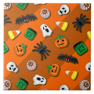 Halloween Spooky Candies Party Tile