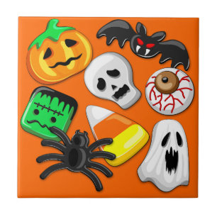 Halloween Spooky Candies Party Tile