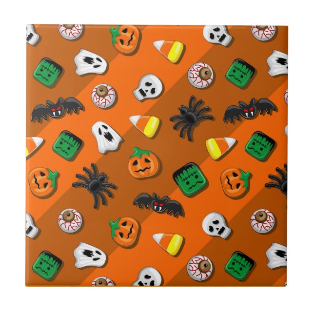 Halloween Spooky Candies Party     Tile (Front)