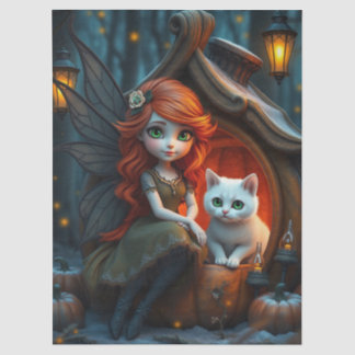 Halloween Spooky Cat and Fairy Fantasy  Tissue Pap Paper