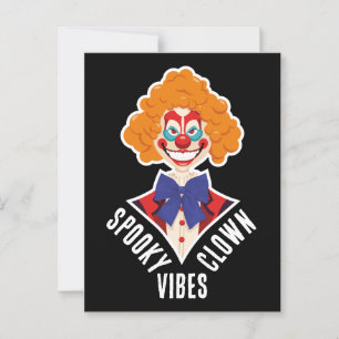 Halloween Spooky Clown Vibes Creepy Circus Simple Postcard