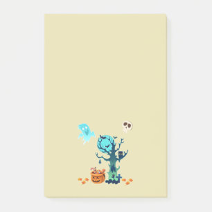 Halloween Spooky Creepy Ghosts Bats Skulls & Candy Post-it Notes