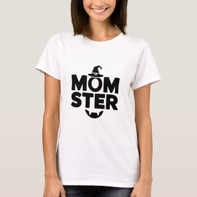 Halloween Spooky & Cute Momster  T-Shirt (Front)