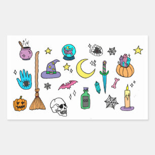 Halloween Spooky Doodle Stickers