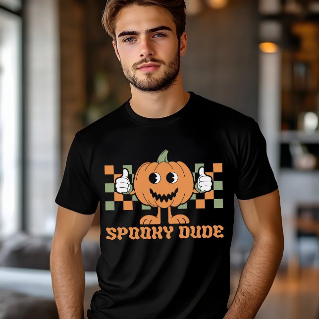Halloween Spooky Dude Pumpkin Tri-Blend Shirt (Creator Uploaded)