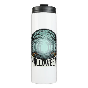 Halloween Spooky Forest Vintage Engraving Design_1 Thermal Tumbler