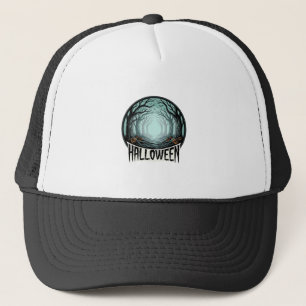 Halloween Spooky Forest Vintage Engraving Design_1 Trucker Hat
