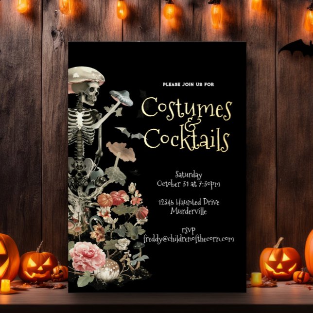 Halloween Spooky Garden Costume & Cocktails Black (Creator Uploaded)