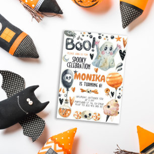 Halloween Spooky Ghost Birthday Invitation 