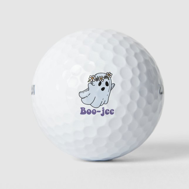 Halloween Spooky Ghost Boo Jee Boo  Golf Balls (Front)