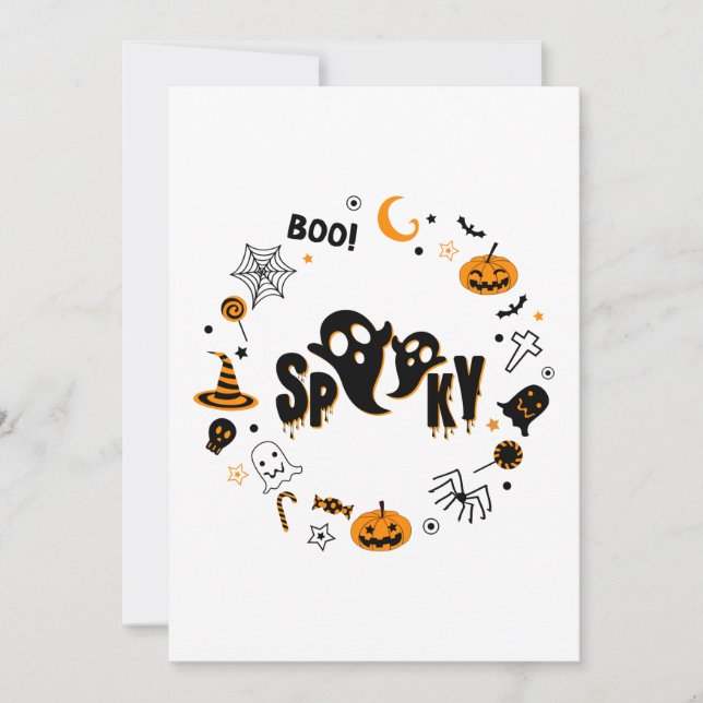 Halloween Spooky Ghost Invitation (Front)