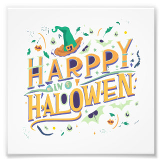 halloween, spooky, ghost, pumpkin, witch, cute,  photo print