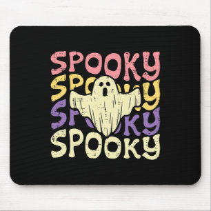 Halloween Spooky Ghost Retro Groovy Costume Women Mouse Mat