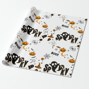 Halloween Spooky Ghost Wrapping Paper