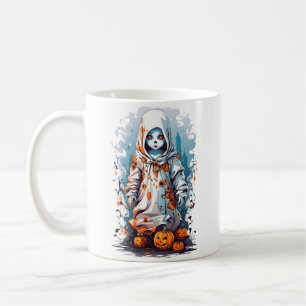 Halloween Spooky Ghostly Haunted Doll Coffee Mug