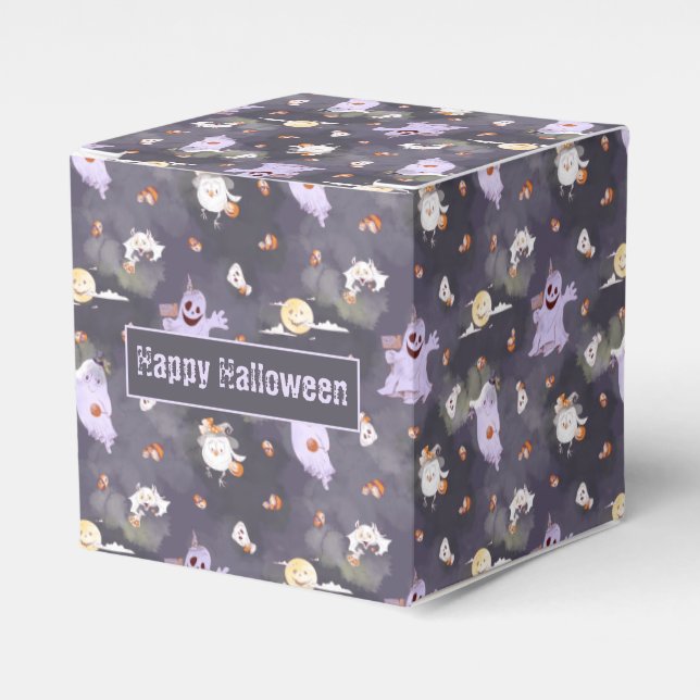 Halloween Spooky Ghosts Favour Box (Front Side)
