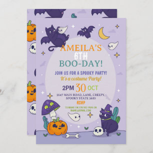 Halloween Spooky Ghosts Party Birthday Invite
