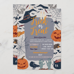 Halloween Spooky Ghosts Party Pumpkins Invite