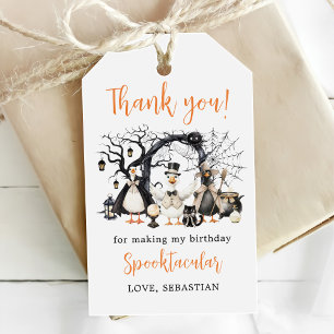 Halloween Spooky Goose 1st Birthday Party Gift Tags